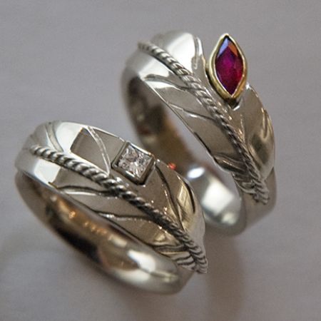 Eagle feather rings by Zhaawano Giizhik