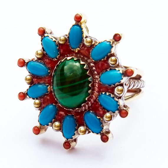 Waaban-anang, the Morning Star, ladies' ring designed and handcrafted by jeweler Zhaawano