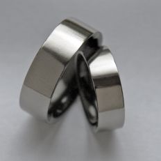 Native American Ojibwe zirconium wedding rings Oshki-Giizis
