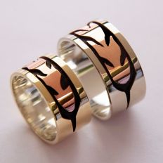 Native American wedding bands Sun Flight