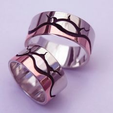 Ojibwe wedding rings Ebangishimo Gichigamiing