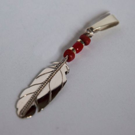 Native American eagle feather wedding pendants 