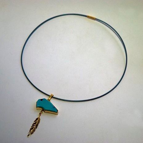 Native American Bear Fetish style necklace Round Dance of the Sky Bear People