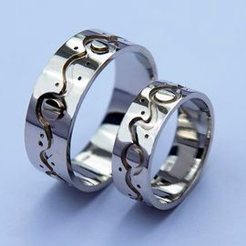 Wedding bands Our Love Is like A Moonlit River by Zhaawano