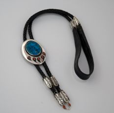  Flight Of The Sun Dancer Native American warrior bear paw bolo tie
