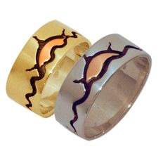 Gichigami's Song Ojibwe style wedding bands