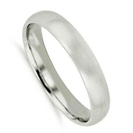 Brushed platinum men's ring Brina della Mattina