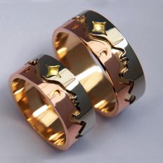 Wedding rings Our Love Is Like A Star Within My Vision 