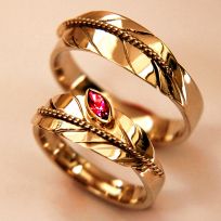 Native American eagle feather wedding rings A Flower Of Fire