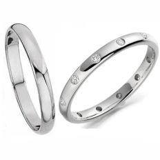 Native American diamond platinum wedding rings Blue Sky Lights 