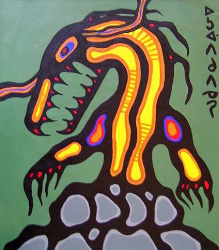 Norval Morrisseau Fire Spirit 1977