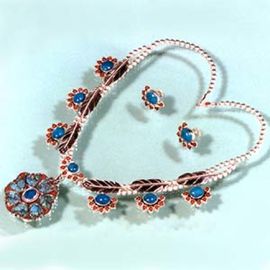 Anishinaabe style squash blossom necklace the Eight Fire 