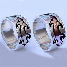 Dance of the Otter Ojibwe wedding rings