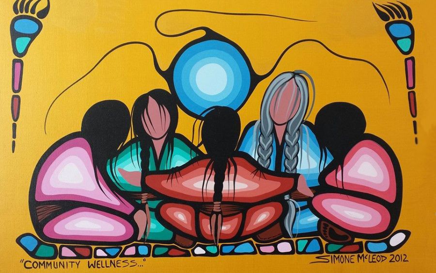 Community Wellness acrylic painting by Simone McLeod