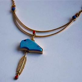 Native bear fetish necklace 