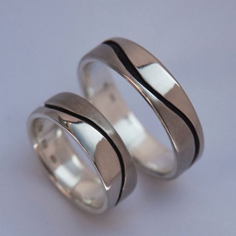 Nibi bimaadiziwin wedding bands designed by ZhaawanArt