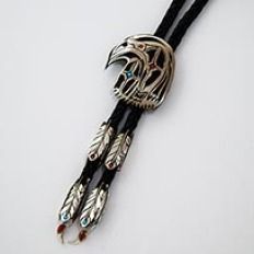 Thunder Hawk Ojibwe bolo tie