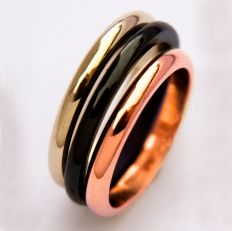Tricolor ensemble ring