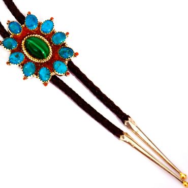 Evening Star bolo tie close up