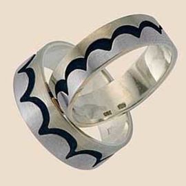 Wedding bands Ojibwe graphic design Waves of Gichigami