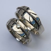 Prayer To The North Native American wedding rings