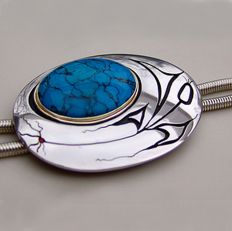 Ojibwe Mandaamin Sprit of the Corn bolo tie
