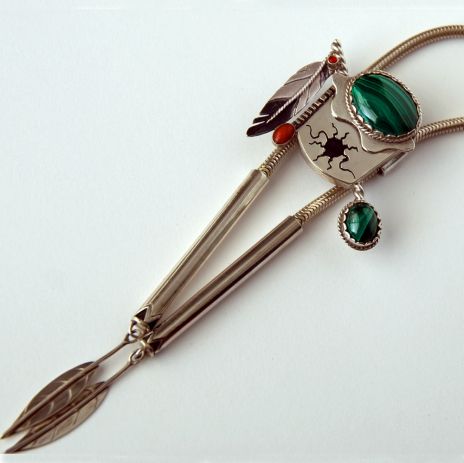 Midewewe'igan (Midewiwin Drum) bolo tie