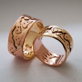 Follow the Bear Path Anishinaabe Midewiwin wedding rings