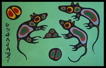 Three Blind Mice by Norval Morrisseau 1972