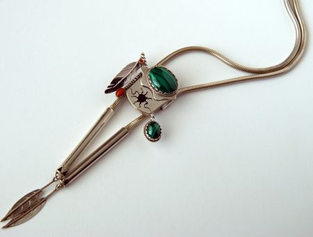 Ojibwe Anishinaabe Midewiwin Drum bolo tie