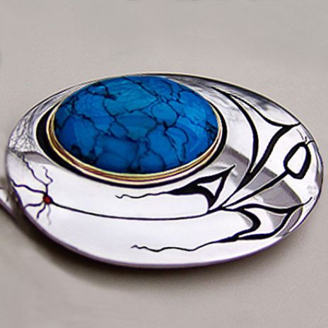Ojibwe Anishinaabe belt buckle Mandaamin 