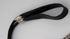 close-up of bolo cord neckpiece