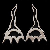 Communication post-back Native American Ojibwe-style earrings