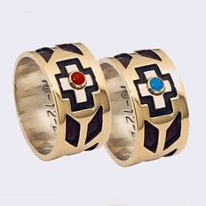 Four Directions wedding rings