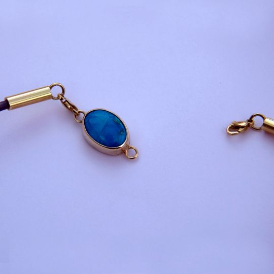 Endawi-giizhig necklace turquoise fastening