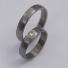 Native American titanium diamond wedding rings Winter Star
