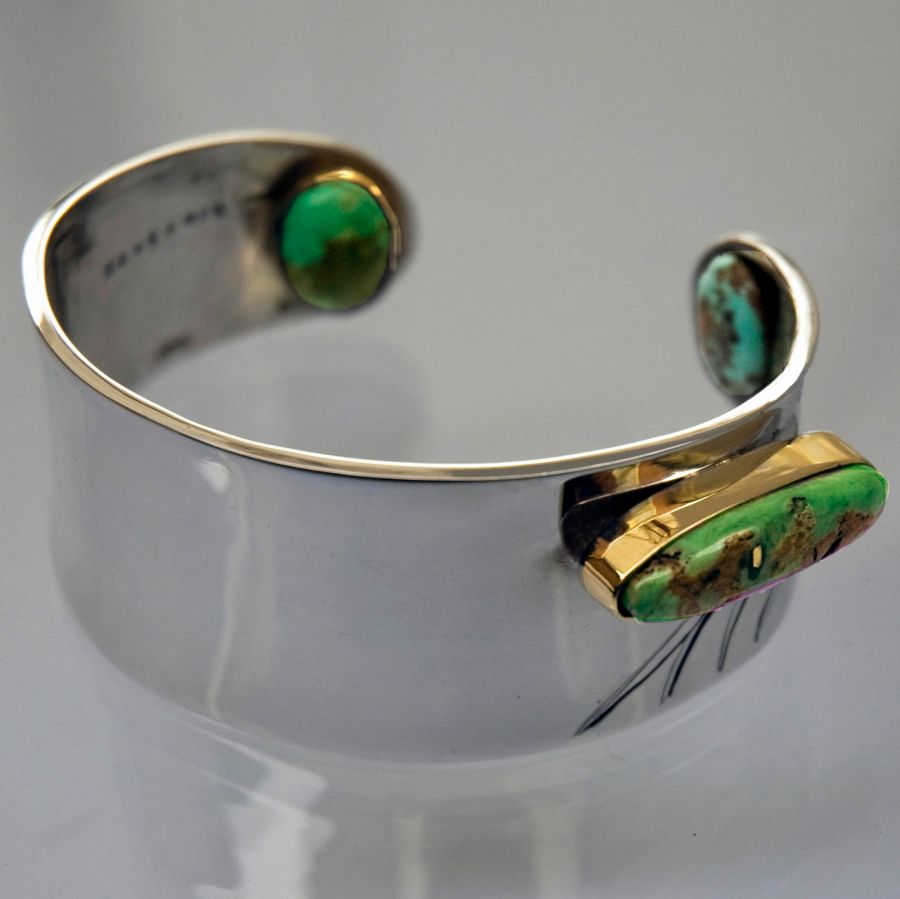 Ojibwe manoomin cuff bracelet
