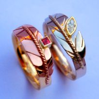 A Faithful Heart Native American wedding rings