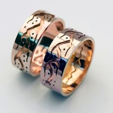Ojibwe wedding rings Mino-misko-miikana 
