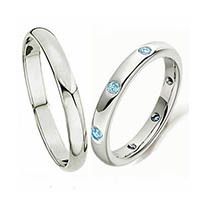Platina alliance trouwringen blauwe diamant Luci Blu del Cielo